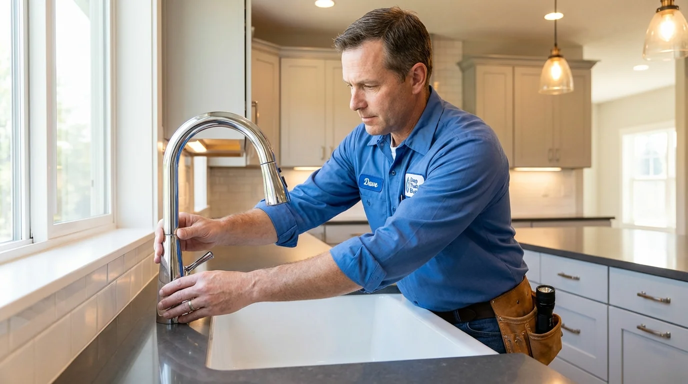 Kitchen faucet installation by Johns Plumbing LLC in Saint Clair